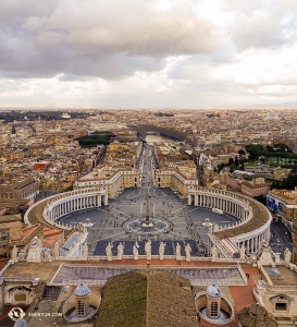 The stunning view from atop Saint Peter's Basilica in Vatican City. (Photo by dancer Felix Sun)