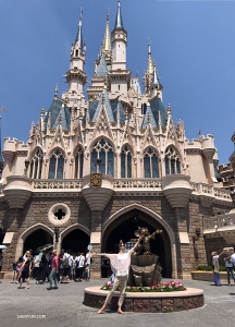 Principal dancer Melody Qin arrives at Tokyo Disney.