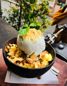 Bali has amazing coconut products—this sundae is said to be the best coconut ice cream around. (Photo by Ashley Wei)